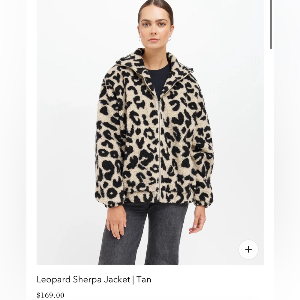 Brunette the Label Sherpa Leopard Jacket